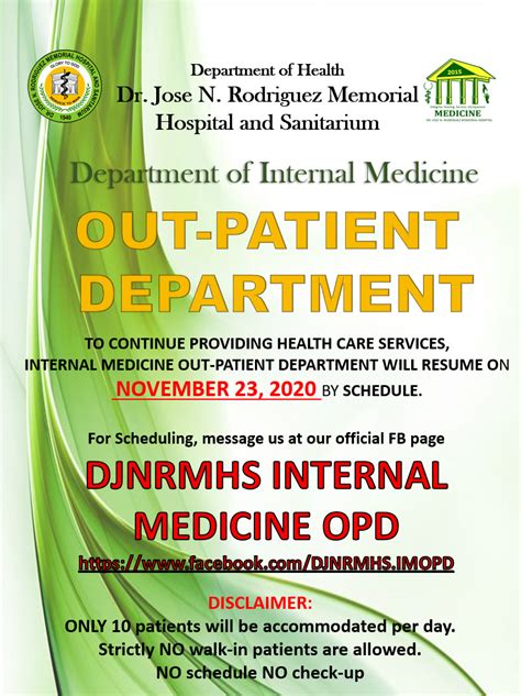 DJNRMHS INTERNAL MEDICINE OPD .